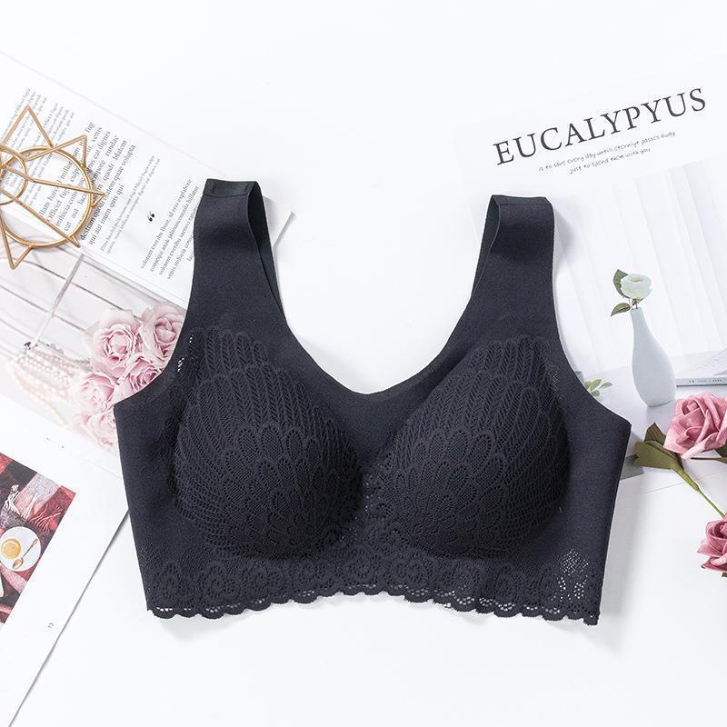 No Steel Ring Bra, Maintenance Latex Lace Bra, Women's Underwear