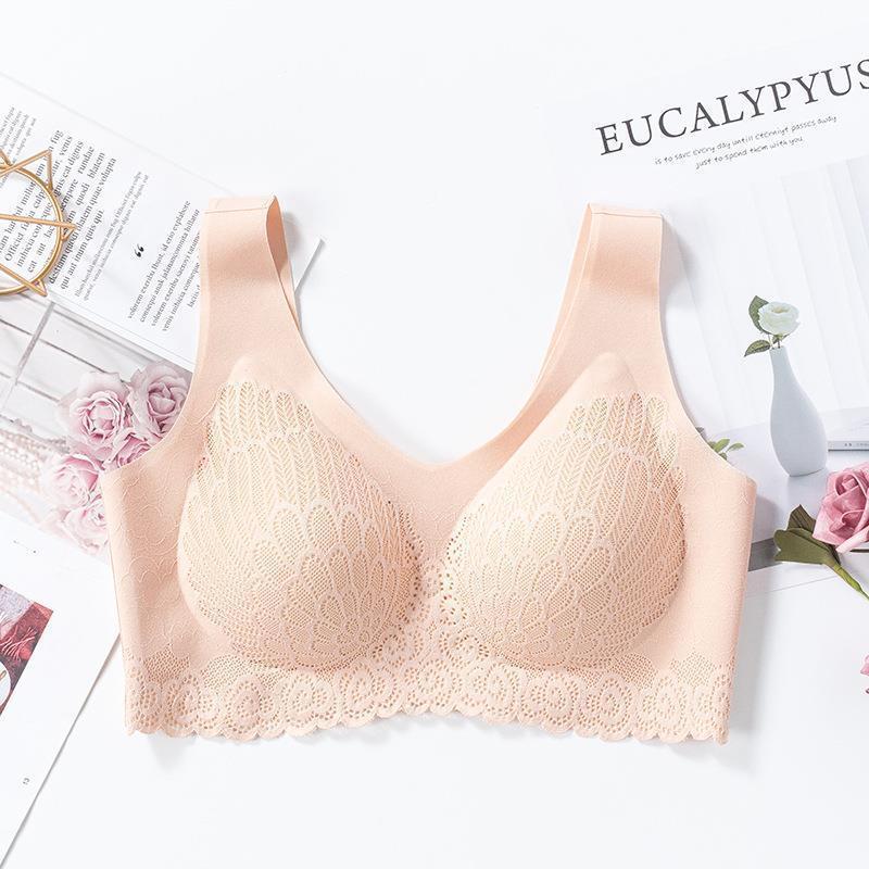 No Steel Ring Bra, Maintenance Latex Lace Bra, Women's Underwear