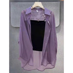Loose All-match Fashionable Mid-length Shirt Thin Sun Protection Clothing For Women