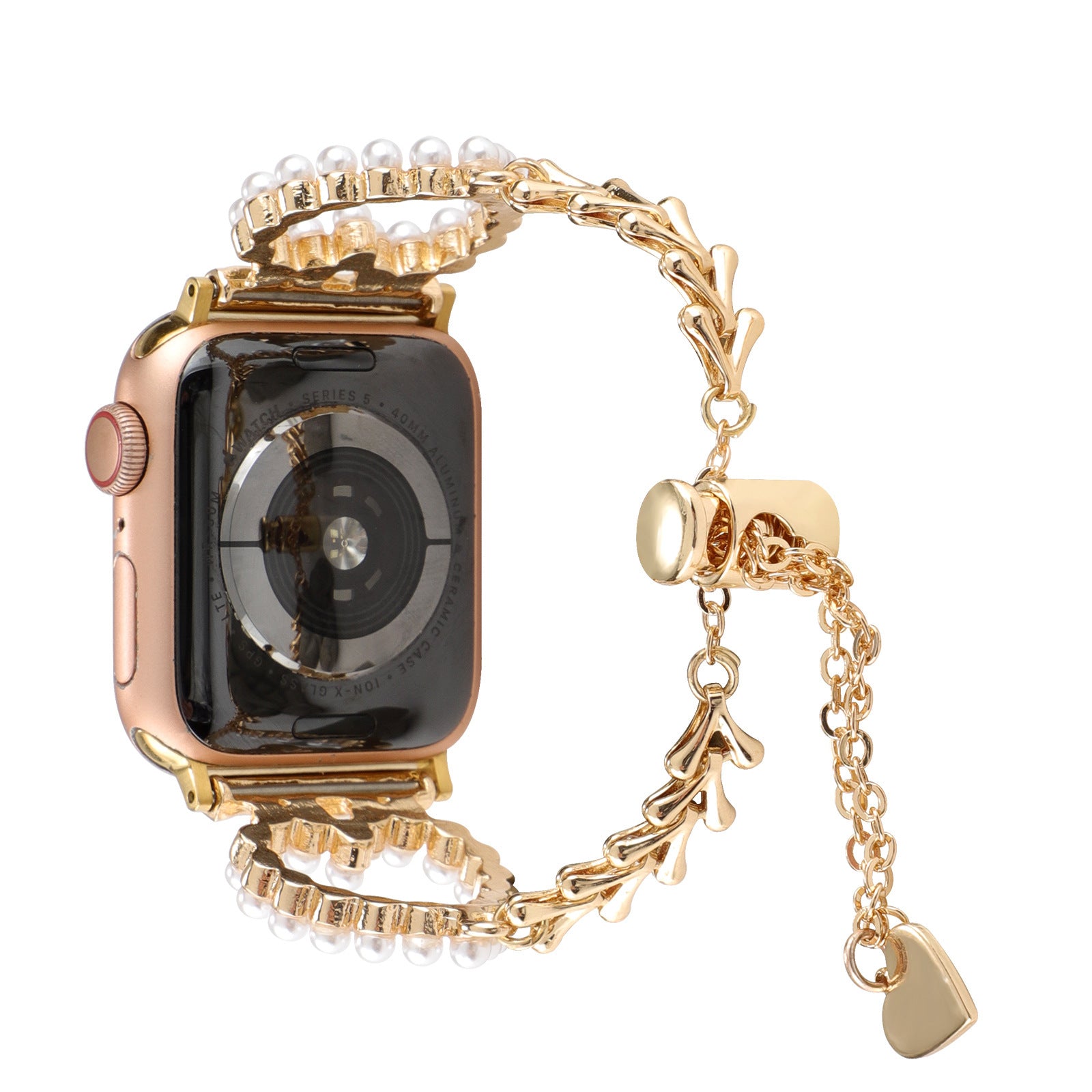 Smart Watch Fruit Metal Pearl Love Necklace Strap