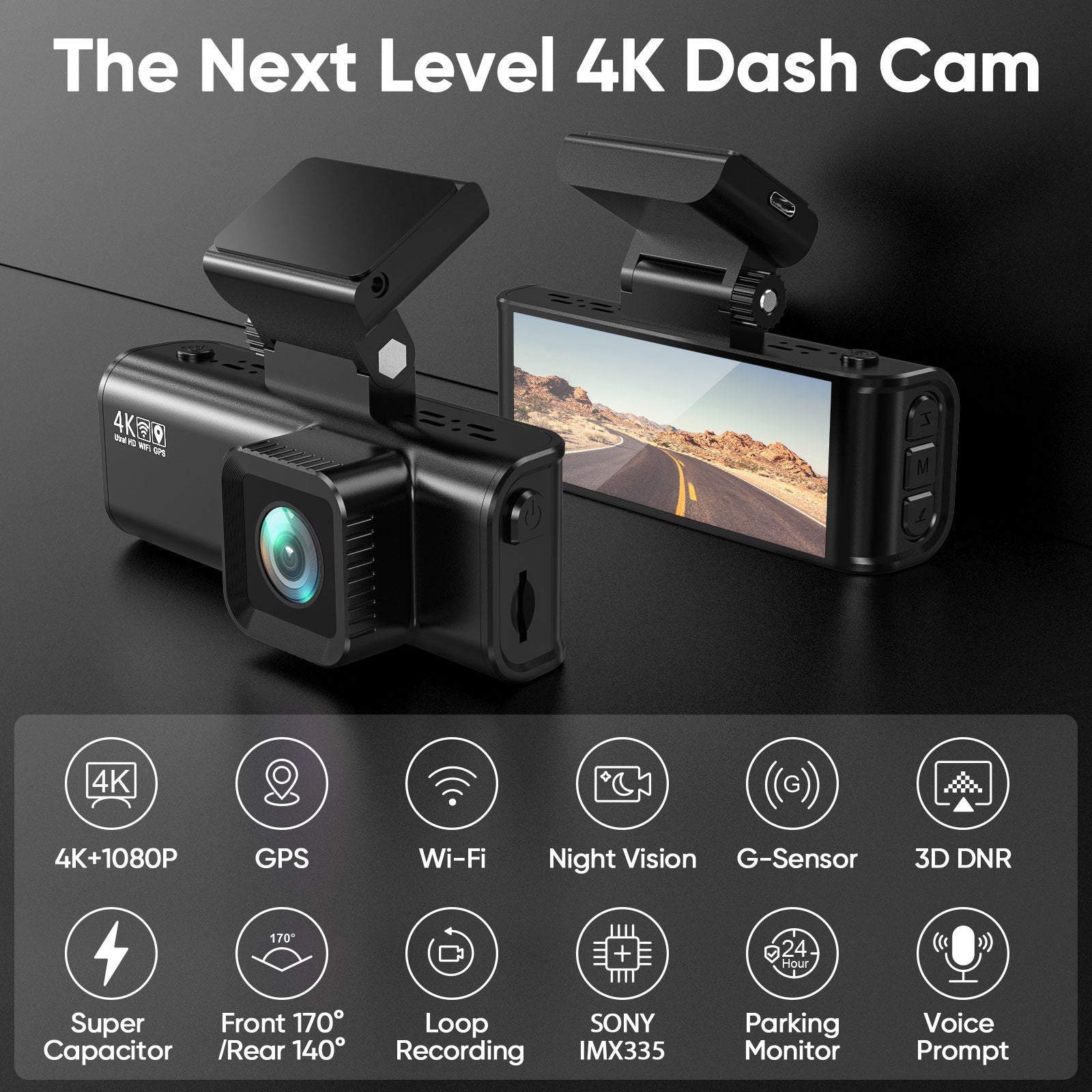 4K Driving Recorder GPS Positioning