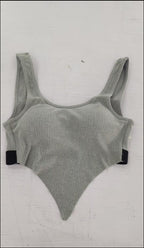 Solid color sports bra