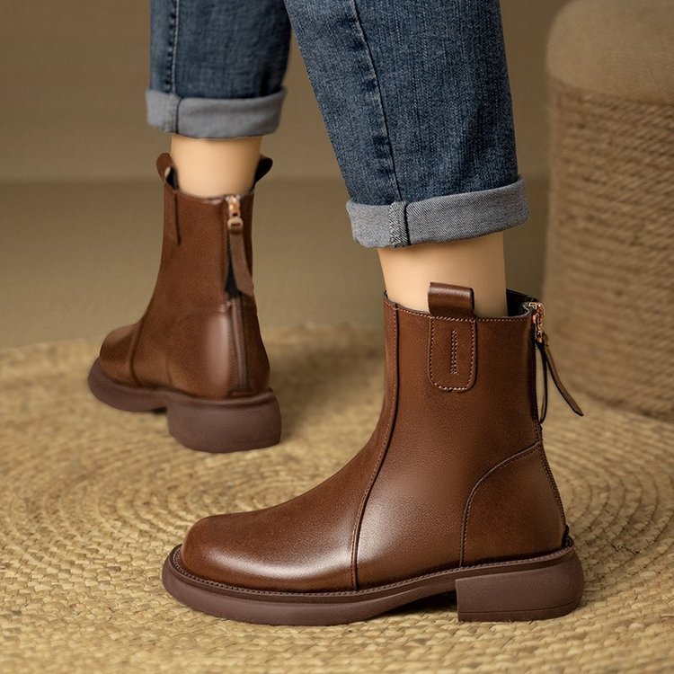 Soft Bottom British Style Vintage Martin Boots Women