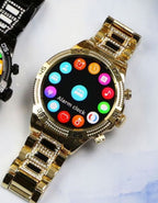 Bluetooth Calling Niche Full Diamond Small Gold Watch