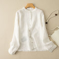 Retro Loose Cotton-linen Shirt Women