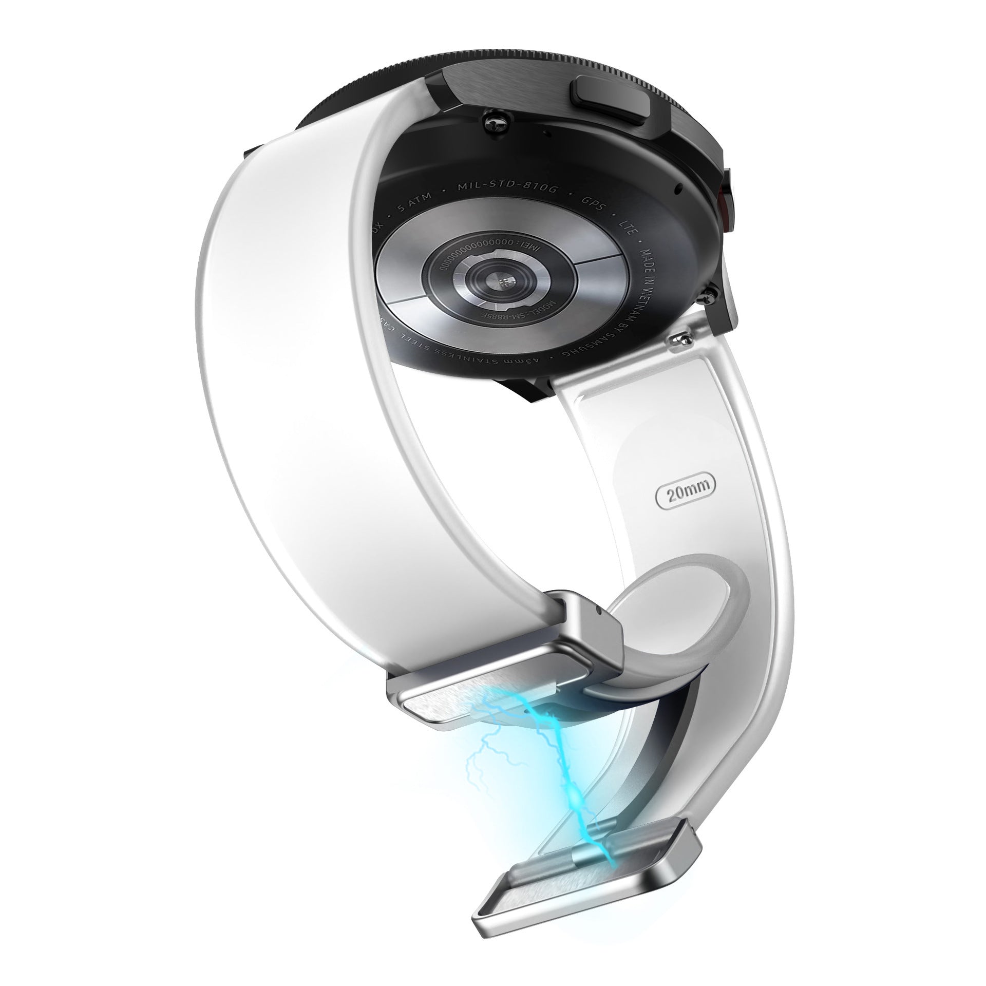 Universal Folding Magnetic Buckle Transparent Silicone Strap